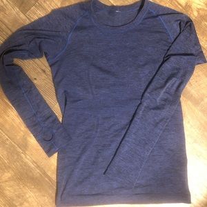 Lulu Lemon Swiftly Navy Long Sleeve